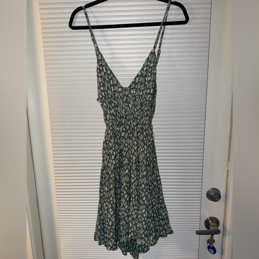Green cactus skater dress with tags